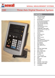Extract from Digital Readout User Manual